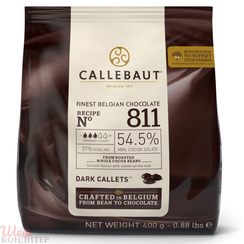 Шоколад темный Callebaut 54,5% 400 гр