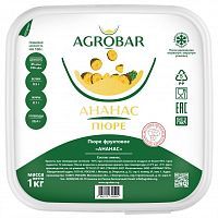 ПЮРЕ фруктовое АНАНАС с/м 1кг "Агробар"