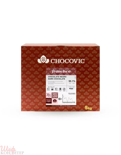 Шоколад темный Chocovic Francisco 55,1% 1,5 кг 