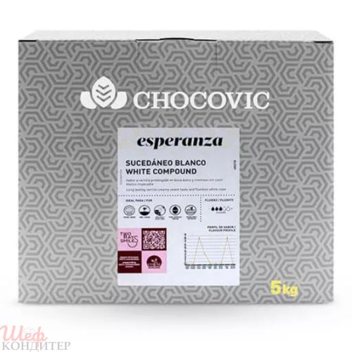 Глазурь белая Chocovic ЭСПЕРАНСА 5кг 