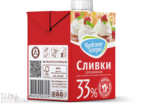 Сливки Чудское озеро 33% 0,5л. Сливки Чудское озеро 33% 0,5л.