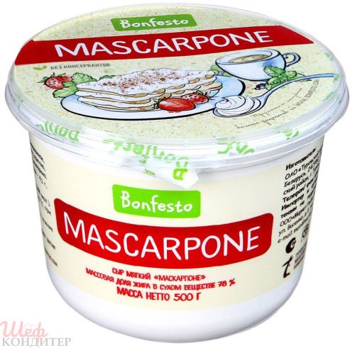 Сыр Маскарпоне 500 г. 78% BONFESTO