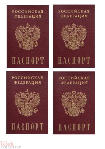 Вафельная картинка Паспорт В102