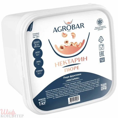 Пюре НЕКТАРИН с/м 1 кг "Агробар" Пюре НЕКТАРИН с/м 1 кг "Агробар"