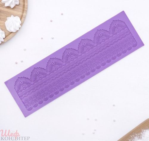 Коврик для айсинга 38,5х11,4см "Кружево"