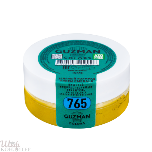 Краситель водорастворимый Зеленый Изумруд 10г GUZMAN 