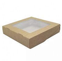Коробка 200*200*40 с окном крафт TABOX 1500 PRO