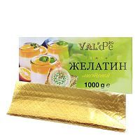 Желатин листовой говяжий 180+bloom "Gold" "Val'de" Халяль, 1 кг