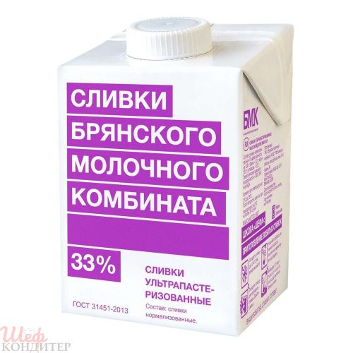 Сливки БМК 33% 0,5л Россия Сливки БМК 33% 0,5л Россия