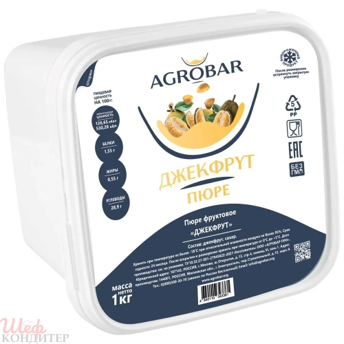 ПЮРЕ фруктовое ДЖЕКФРУТ с/м 1 кг "Агробар"