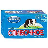 Масло сливочное "ЭКОМИЛК" 450гр. 82,5% 