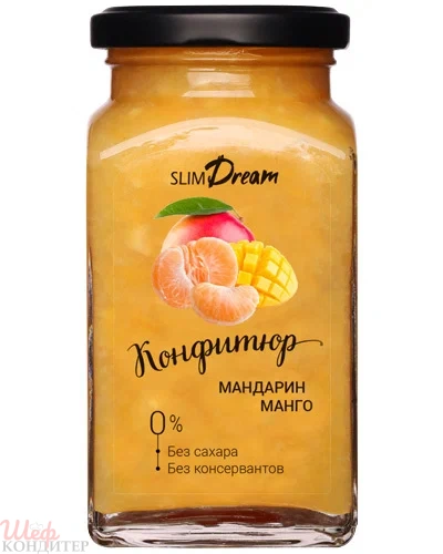 Конфитюр из Манго-Мандарин 300 гр. без сахара "Slim Dream" Конфитюр из Манго-Мандарин 300 гр. без сахара "Slim Dream"