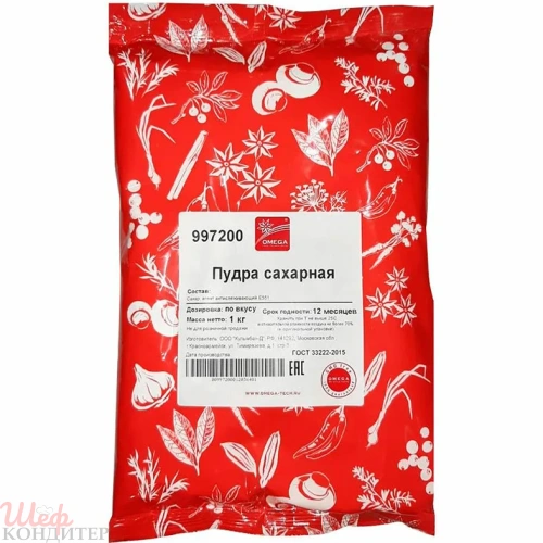 ПУДРА сахарная 1 кг, OMEGA Россия