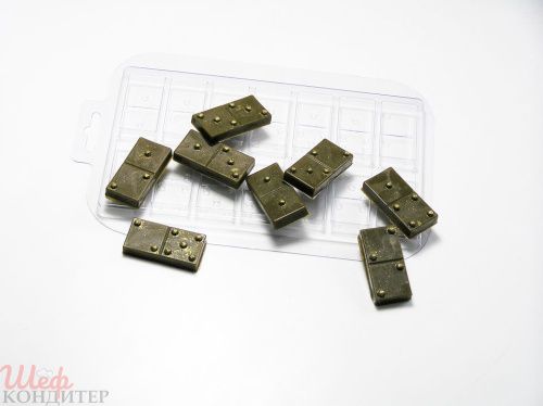 Форма для шоколада "Домино 1" 44х22х6.6 мм