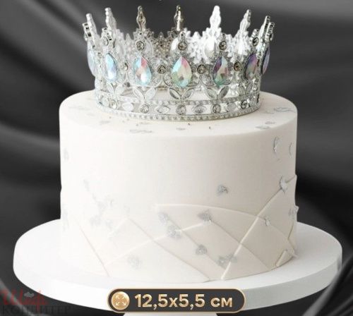 Корона-топпер для торта серебряная 10903941 Корона-топпер для торта серебряная 10903941