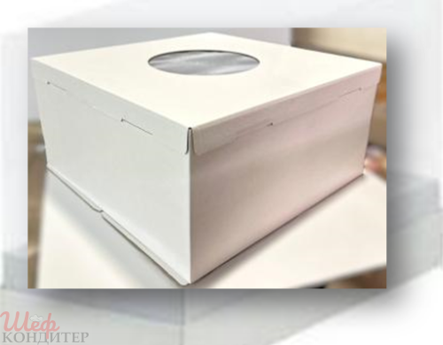 Коробка для торта 500*500*250 с ОКНОМ Коробка для торта 500*500*250 с ОКНОМ